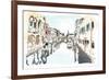 Venice In Ink-OnRei-Framed Art Print