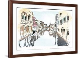 Venice In Ink-OnRei-Framed Art Print