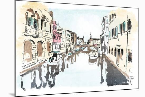 Venice In Ink-OnRei-Mounted Art Print