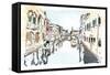 Venice In Ink-OnRei-Framed Stretched Canvas