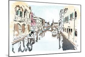 Venice In Ink-OnRei-Mounted Art Print