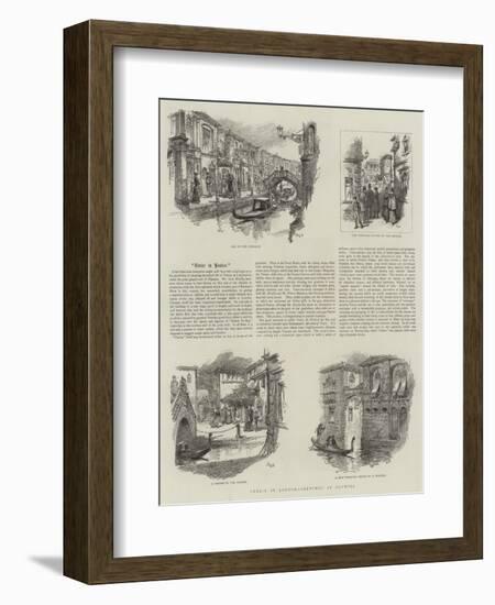 Venice in London, Sketches in Olympia-null-Framed Giclee Print