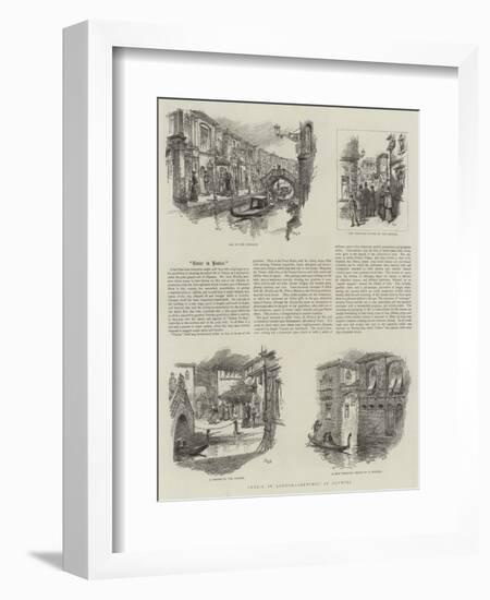 Venice in London, Sketches in Olympia-null-Framed Giclee Print