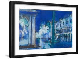 Venice ( Ink and Watercolour)-Ann Oram-Framed Giclee Print