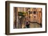 Venice, Italy. A Romantic Gondola Floats on a Narrow Canal among Old Venetian Architecture-Michal Bednarek-Framed Photographic Print