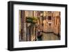 Venice, Italy. A Romantic Gondola Floats on a Narrow Canal among Old Venetian Architecture-Michal Bednarek-Framed Photographic Print