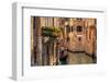 Venice, Italy. A Romantic Gondola Floats on a Narrow Canal among Old Venetian Architecture-Michal Bednarek-Framed Photographic Print