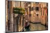 Venice, Italy. A Romantic Gondola Floats on a Narrow Canal among Old Venetian Architecture-Michal Bednarek-Mounted Photographic Print