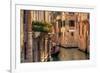 Venice, Italy. A Romantic Gondola Floats on a Narrow Canal among Old Venetian Architecture-Michal Bednarek-Framed Photographic Print