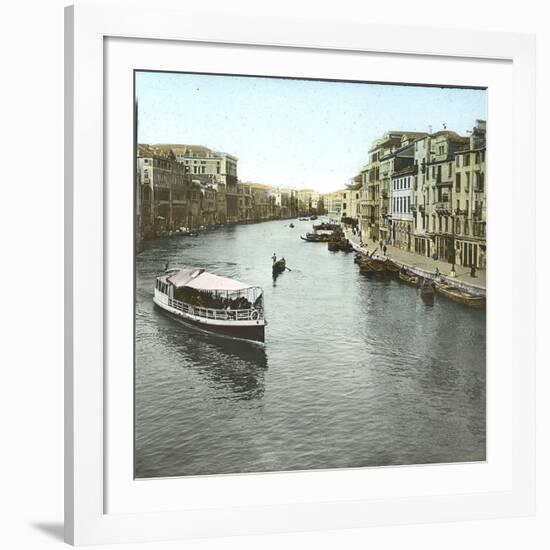 Venice (Italy), Canal Grande Seen from the Rialto Bridge, Circa 1895-Leon, Levy et Fils-Framed Photographic Print