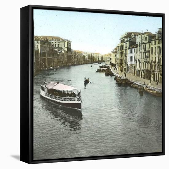 Venice (Italy), Canal Grande Seen from the Rialto Bridge, Circa 1895-Leon, Levy et Fils-Framed Stretched Canvas