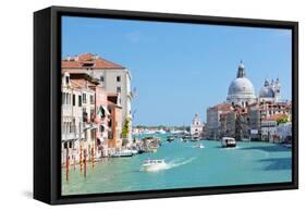 Venice, Italy. Grand Canal and Basilica Santa Maria Della Salute at Sunny Day. View from Ponte Dell-Michal Bednarek-Framed Stretched Canvas