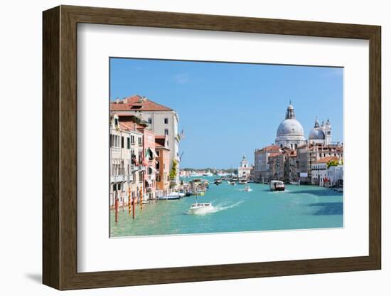 Venice, Italy. Grand Canal and Basilica Santa Maria Della Salute at Sunny Day. View from Ponte Dell-Michal Bednarek-Framed Photographic Print