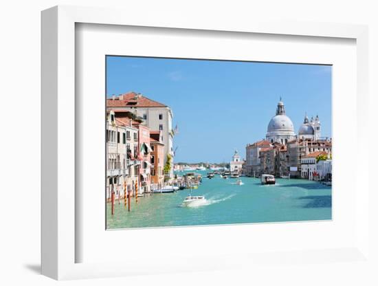 Venice, Italy. Grand Canal and Basilica Santa Maria Della Salute at Sunny Day. View from Ponte Dell-Michal Bednarek-Framed Photographic Print