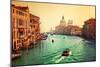 Venice, Italy. Grand Canal and Basilica Santa Maria Della Salute at Sunset. View from Ponte Dell Ac-Michal Bednarek-Mounted Photographic Print