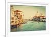 Venice, Italy. Grand Canal and Basilica Santa Maria Della Salute in the Afternoon. Vintage, Retro S-Michal Bednarek-Framed Photographic Print