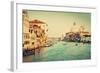 Venice, Italy. Grand Canal and Basilica Santa Maria Della Salute in the Afternoon. Vintage, Retro S-Michal Bednarek-Framed Photographic Print