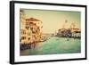 Venice, Italy. Grand Canal and Basilica Santa Maria Della Salute in the Afternoon. Vintage, Retro S-Michal Bednarek-Framed Photographic Print