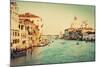 Venice, Italy. Grand Canal and Basilica Santa Maria Della Salute in the Afternoon. Vintage, Retro S-Michal Bednarek-Mounted Photographic Print