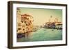 Venice, Italy. Grand Canal and Basilica Santa Maria Della Salute in the Afternoon. Vintage, Retro S-Michal Bednarek-Framed Photographic Print