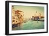 Venice, Italy. Grand Canal and Basilica Santa Maria Della Salute in the Afternoon. Vintage, Retro S-Michal Bednarek-Framed Photographic Print