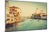 Venice, Italy. Grand Canal and Basilica Santa Maria Della Salute in the Afternoon. Vintage, Retro S-Michal Bednarek-Mounted Photographic Print