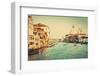 Venice, Italy. Grand Canal and Basilica Santa Maria Della Salute in the Afternoon. Vintage, Retro S-Michal Bednarek-Framed Photographic Print