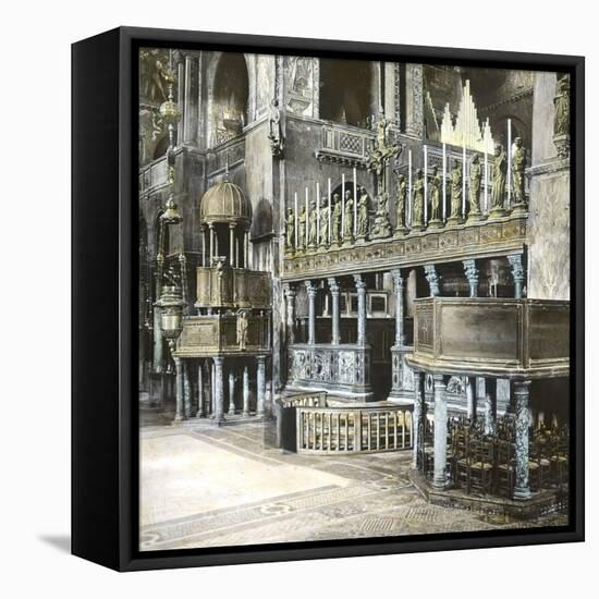 Venice (Italy), Inside of Saint Marc's Basilica, Circa 1890-1895-Leon, Levy et Fils-Framed Stretched Canvas