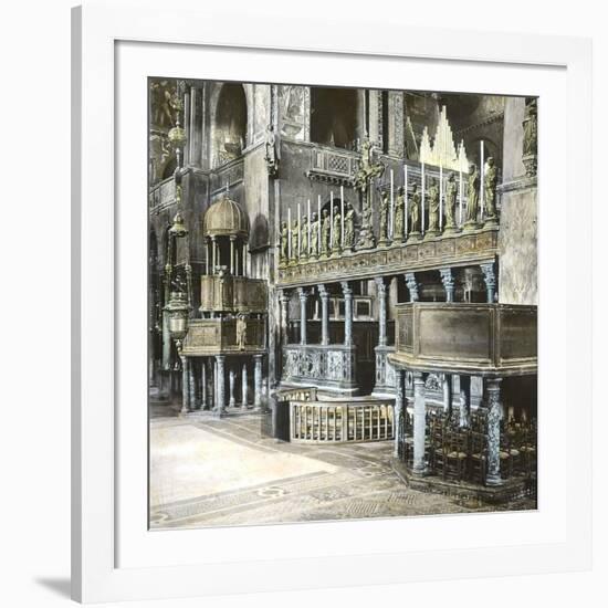 Venice (Italy), Inside of Saint Marc's Basilica, Circa 1890-1895-Leon, Levy et Fils-Framed Photographic Print