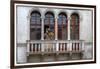 Venice, Italy. Mask and Costumes at Carnival on Balcony-Darrell Gulin-Framed Photographic Print