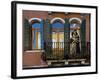 Venice, Italy. Mask and Costumes at Carnival on Balcony-Darrell Gulin-Framed Photographic Print