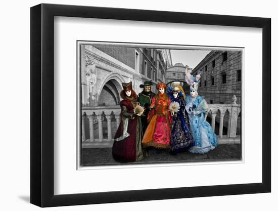 Venice, Italy. Mask and Costumes at Carnival-Darrell Gulin-Framed Photographic Print