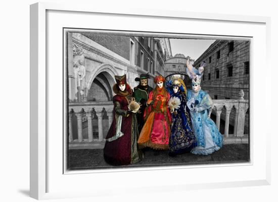 Venice, Italy. Mask and Costumes at Carnival-Darrell Gulin-Framed Photographic Print