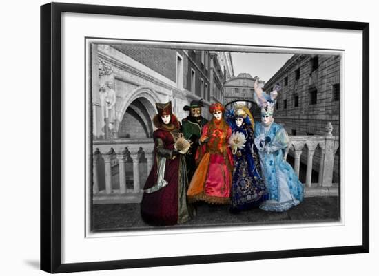 Venice, Italy. Mask and Costumes at Carnival-Darrell Gulin-Framed Photographic Print