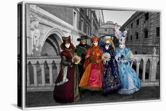 Venice, Italy. Mask and Costumes at Carnival-Darrell Gulin-Stretched Canvas