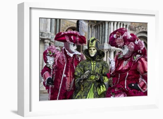 Venice, Italy. Mask and Costumes at Carnival-Darrell Gulin-Framed Photographic Print