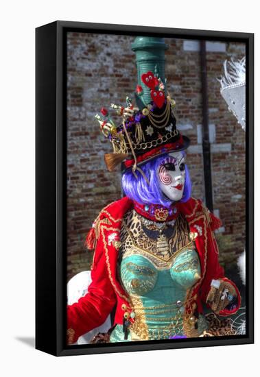 Venice, Italy. Mask and Costumes at Carnival-Darrell Gulin-Framed Stretched Canvas