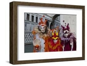 Venice, Italy. Mask and Costumes at Carnival-Darrell Gulin-Framed Photographic Print