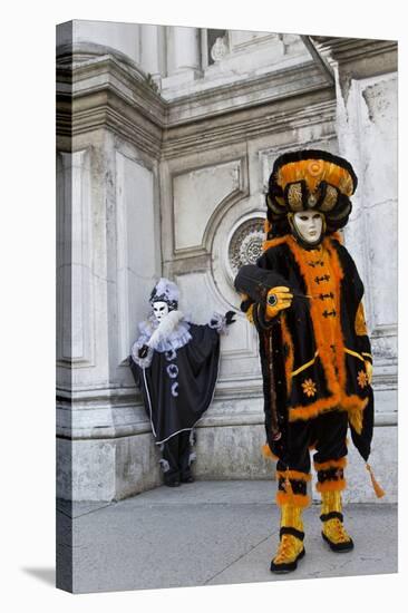 Venice, Italy. Mask and Costumes at Carnival-Darrell Gulin-Stretched Canvas