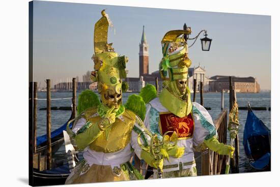 Venice, Italy. Mask and Costumes at Carnival-Darrell Gulin-Stretched Canvas