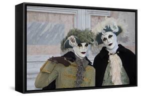 Venice, Italy. Mask and Costumes at Carnival-Darrell Gulin-Framed Stretched Canvas