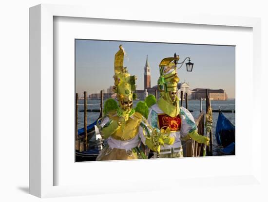 Venice, Italy. Mask and Costumes at Carnival-Darrell Gulin-Framed Photographic Print