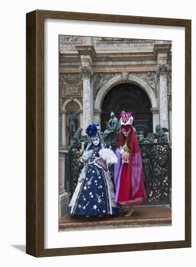 Venice, Italy. Mask and Costumes at Carnival-Darrell Gulin-Framed Photographic Print