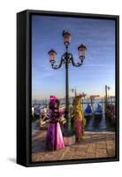 Venice, Italy. Mask and Costumes at Carnival-Darrell Gulin-Framed Stretched Canvas