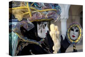 Venice, Italy. Mask and Costumes at Carnival-Darrell Gulin-Stretched Canvas