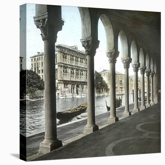 Venice (Italy), Photo of Vendramin Calergi Palace and the Grand Canal-Leon, Levy et Fils-Stretched Canvas