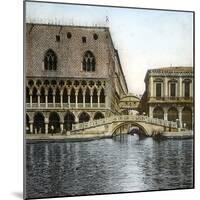 Venice (Italy), Ponte Della Paglia and Sighs, Circa 1895-Leon, Levy et Fils-Mounted Photographic Print