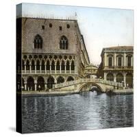 Venice (Italy), Ponte Della Paglia and Sighs, Circa 1895-Leon, Levy et Fils-Stretched Canvas