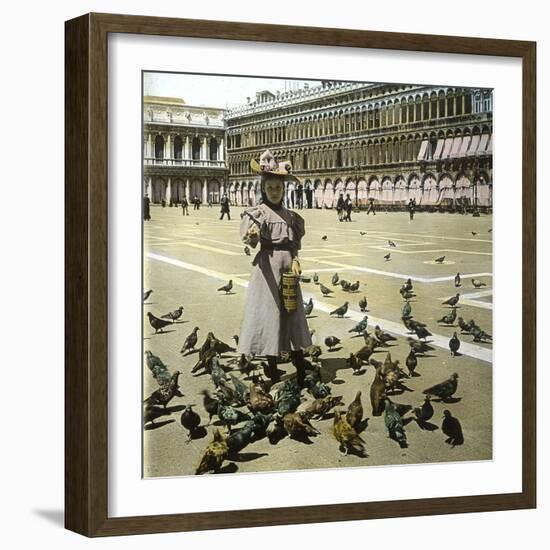 Venice (Italy), Saint Mark's Square, Circa 1895-Leon, Levy et Fils-Framed Photographic Print