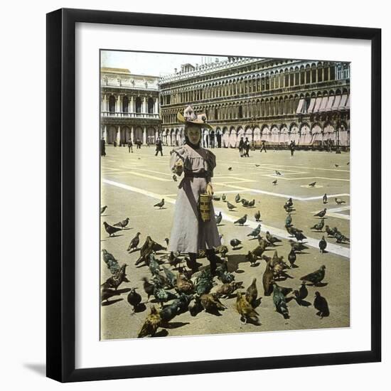Venice (Italy), Saint Mark's Square, Circa 1895-Leon, Levy et Fils-Framed Photographic Print